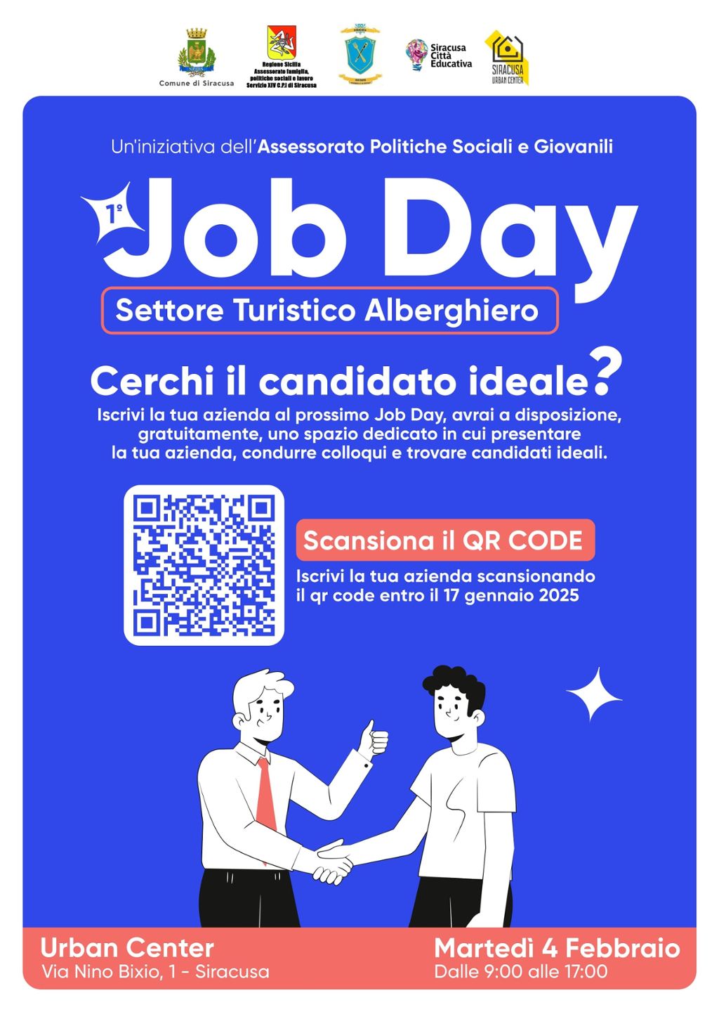 Invito a partecipare al 1° Job Day Comunale - Settore Turistico Alberghiero