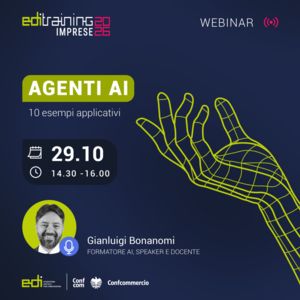 WEBINAR EDI TRAINING: AGENTI AI 29 OTTOBRE 2026 