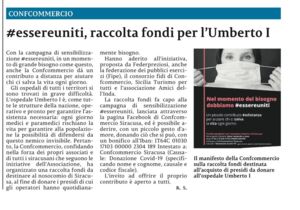 #essereuniti, raccolta fondi per l`Umberto I