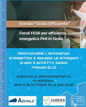 Invito - Giornata di approfondimento in videocall sulla Misura 2.1.2 - Efficienza energetica e riduzione emissioni