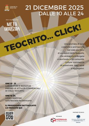 TEOCRITO... CLICK! 21 DICEMBRE 2025 DALLE ORE 10 ALLE ORE 24