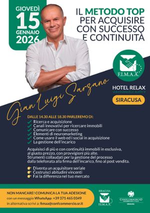 GIAN LUIGI SARZANO OSPITE DI FIMAA SIRACUSA 